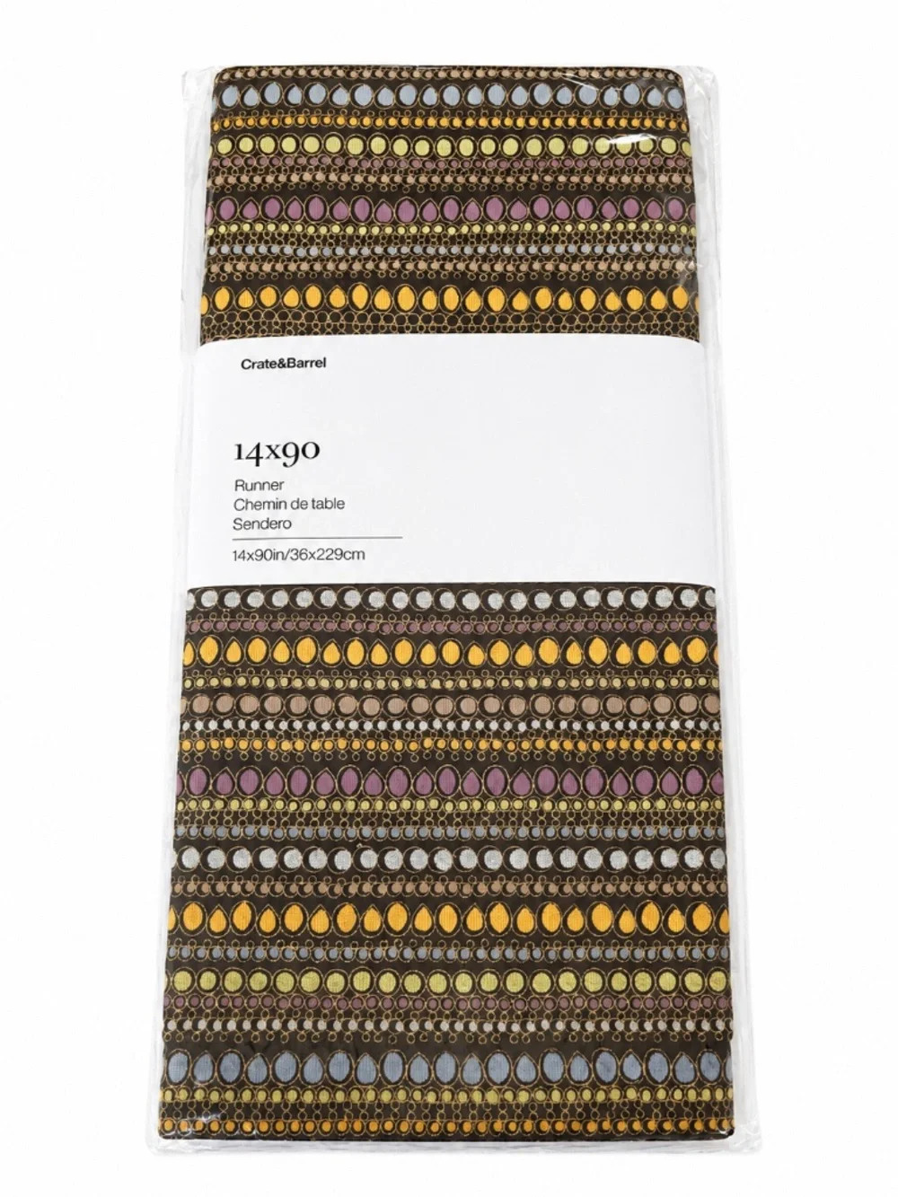 Crate & Barrel Geometric Print Table Runner